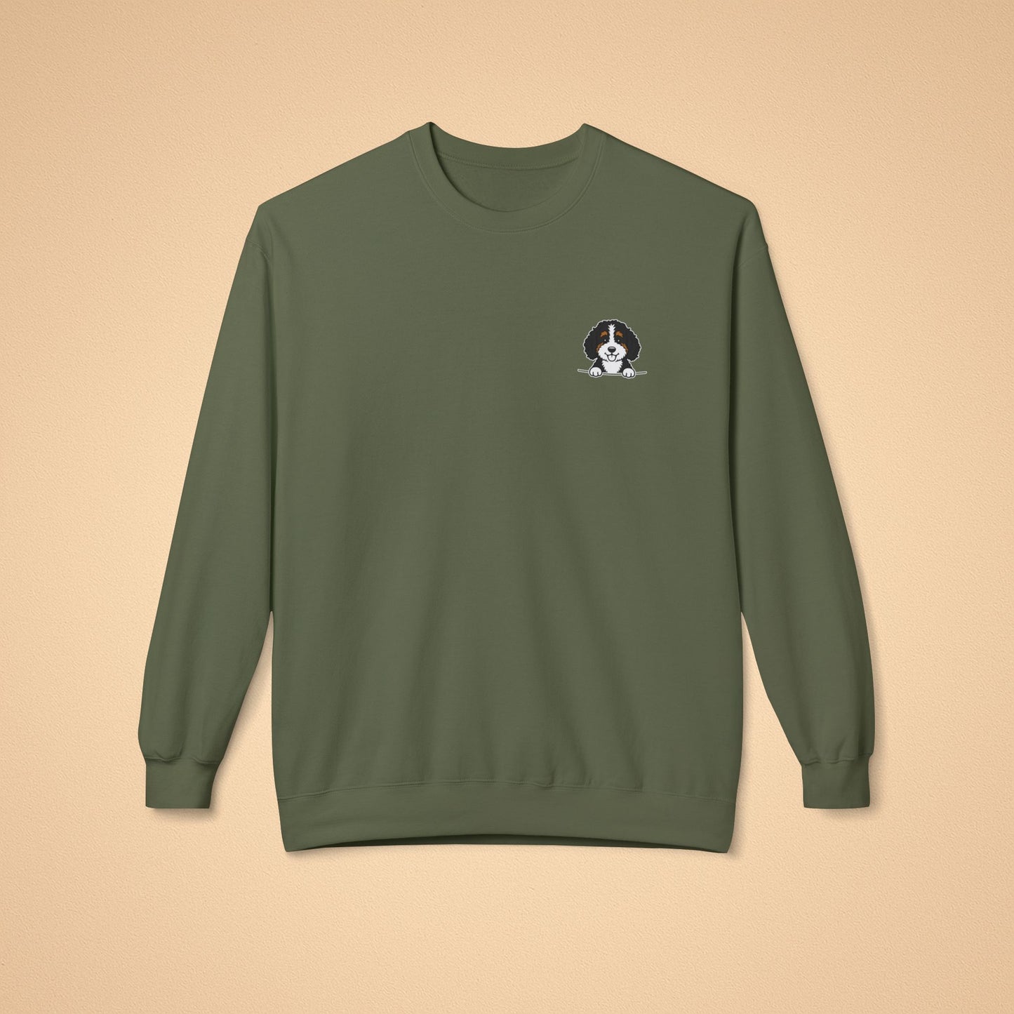 Bernedoodle Crewneck Sweatshirt – Cozy Midweight Fleece