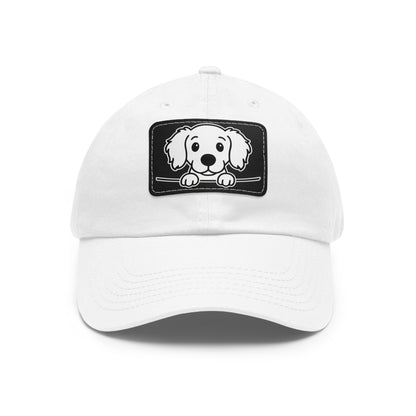 Long Haired Dachshund Dad Hat – Unisex Leather Patch Adjustable Cap