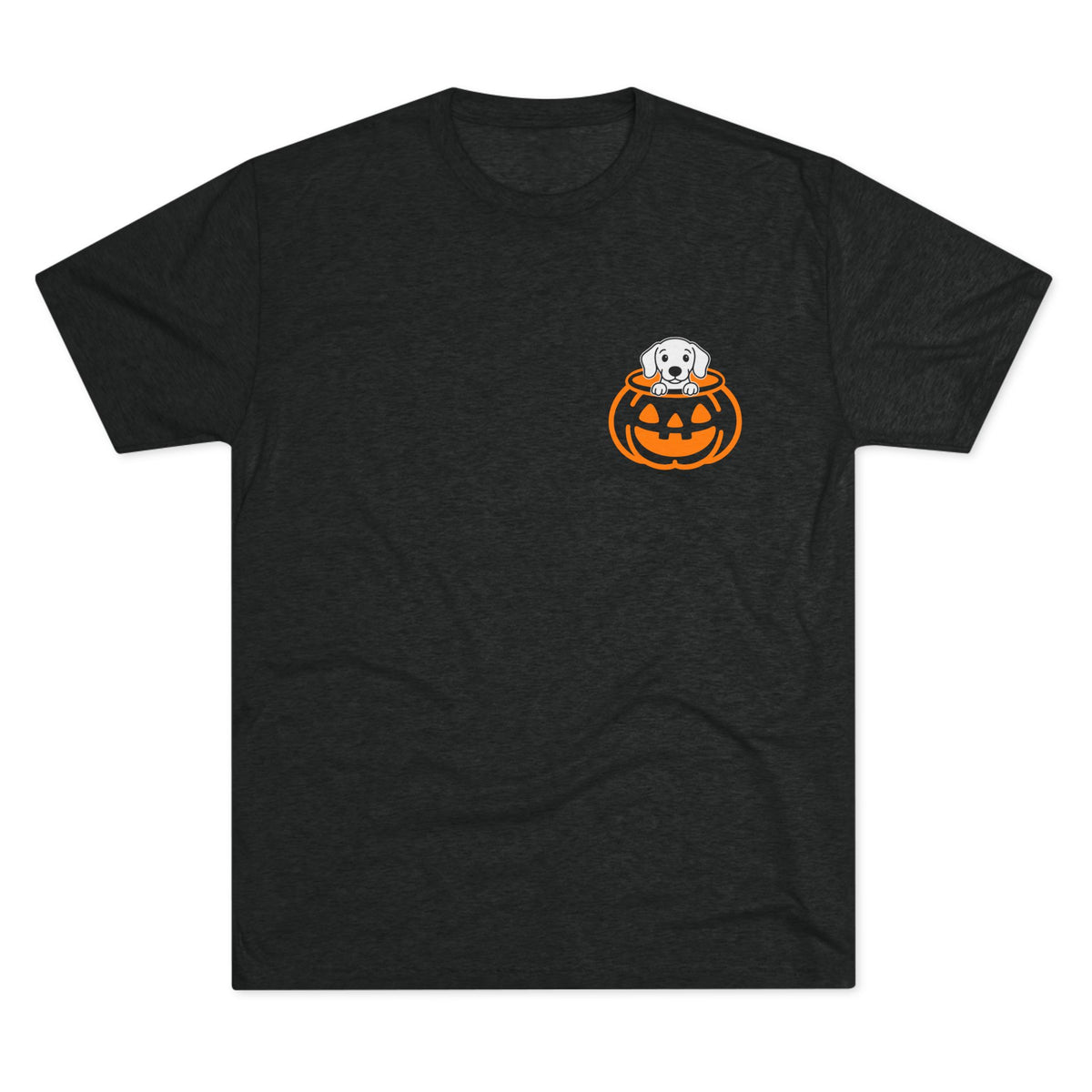 Halloween Pumpkin Pup - Dachshund - Smooth Coat - Tri-blend Tee