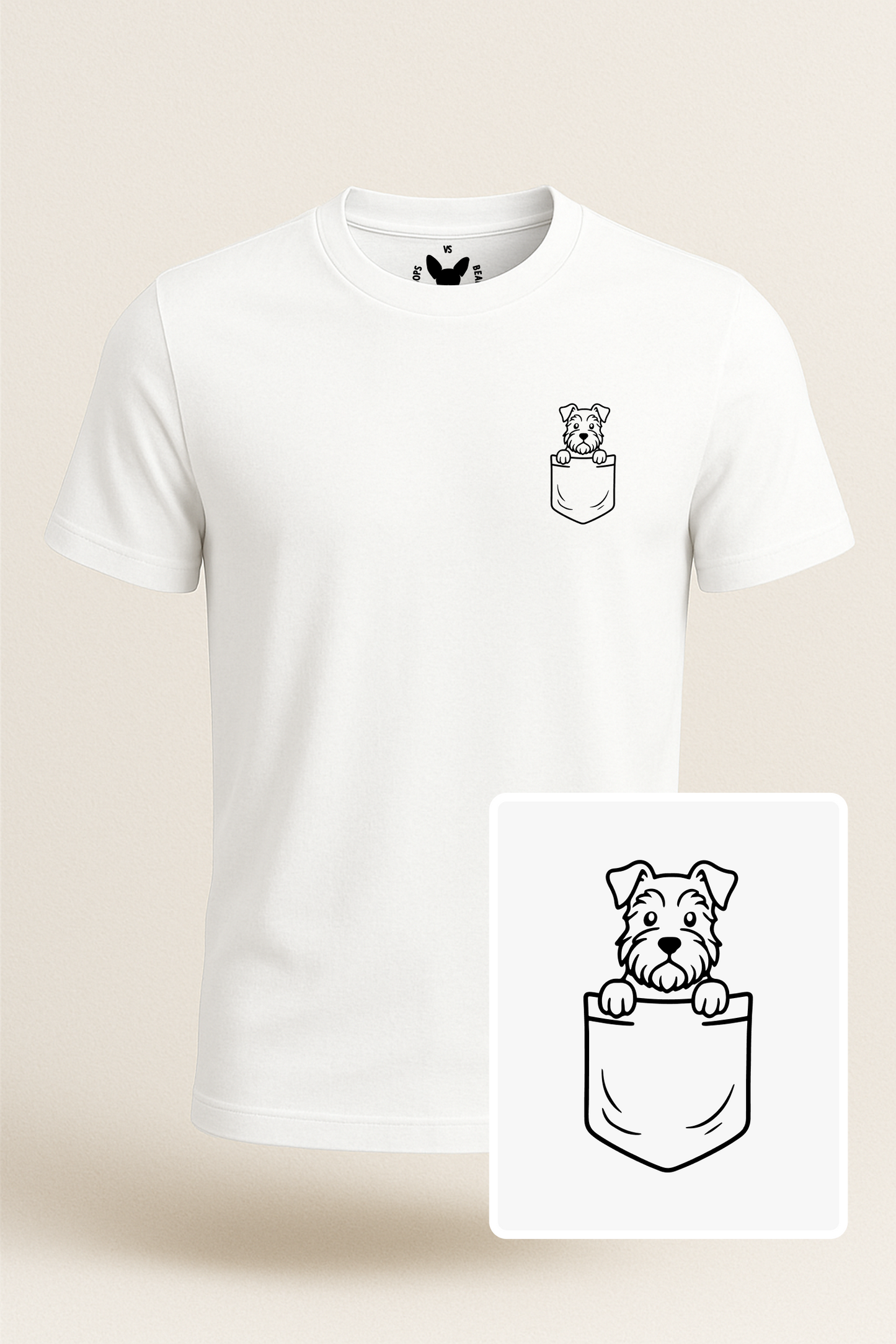 Schnauzer Pocket-Print Tee