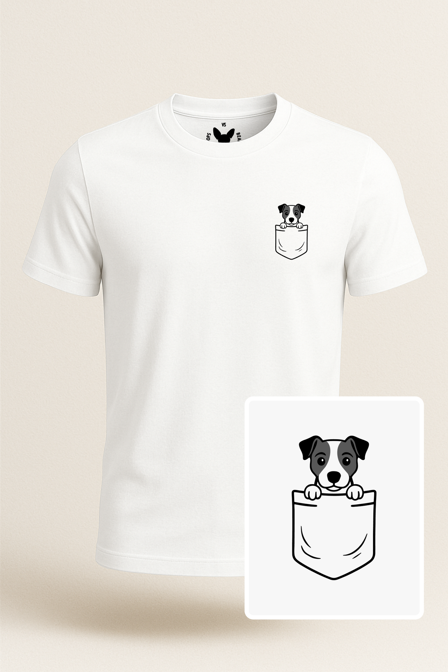 Jack Russell Terrier Pocket-Print Tee