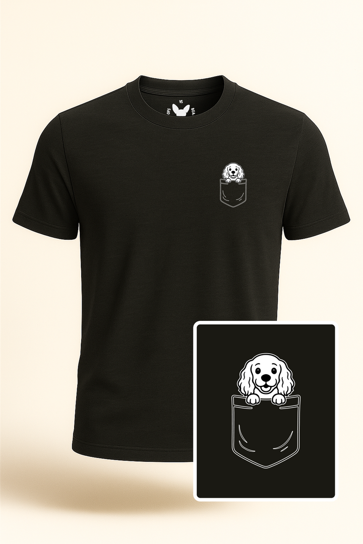 Cocker Spaniel Pocket-Print Tee