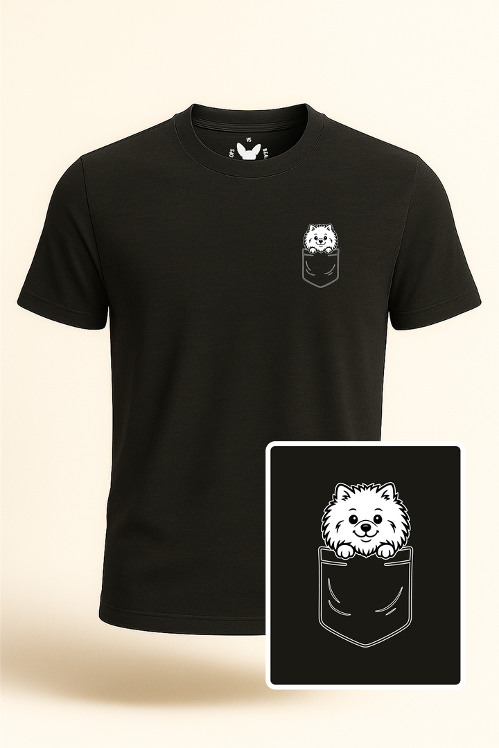 Pomeranian Pocket-Print Tee