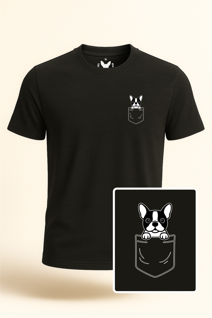 Boston Terrier Pocket-Print Tee