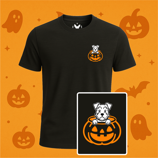 Schnauzer Halloween Pumpkin Pup Tees