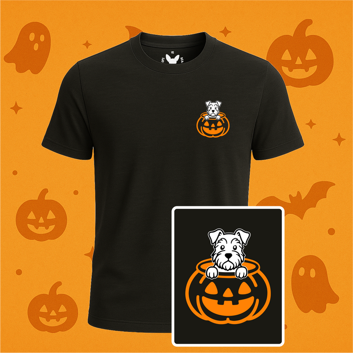 Schnauzer Halloween Pumpkin Pup Tees