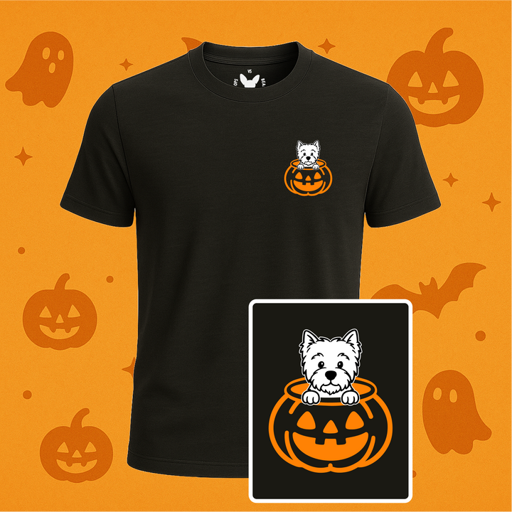 West Highland Terrier (Westie) Halloween Pumpkin Pup Tees