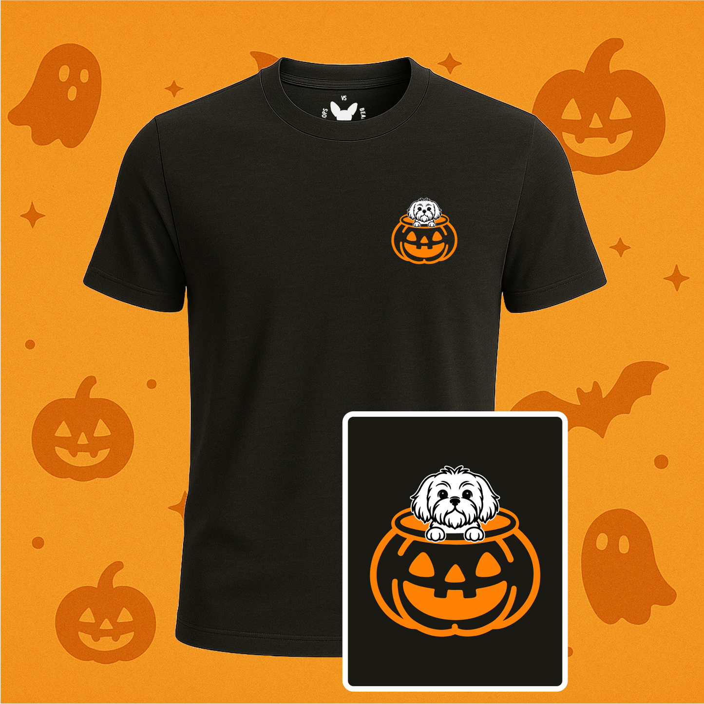 Shih Tzu Halloween Pumpkin Pup Tees