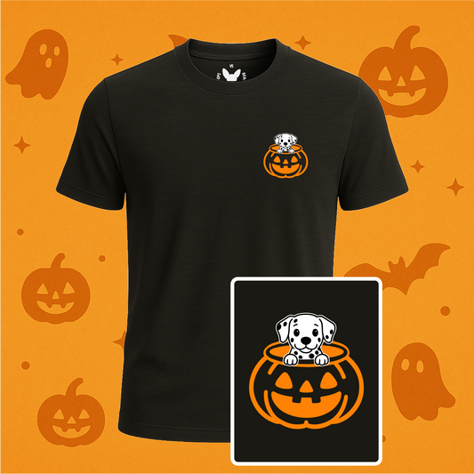 Dalmatian Halloween Pumpkin Pup Tees