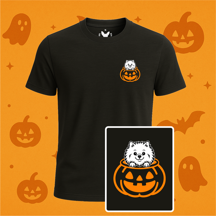 Pomeranian Halloween Pumpkin Pup Tees