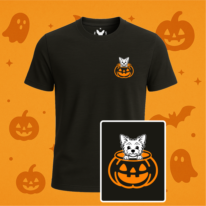 Yorkshire Terrier (Yorkie) Halloween Pumpkin Pup Tees