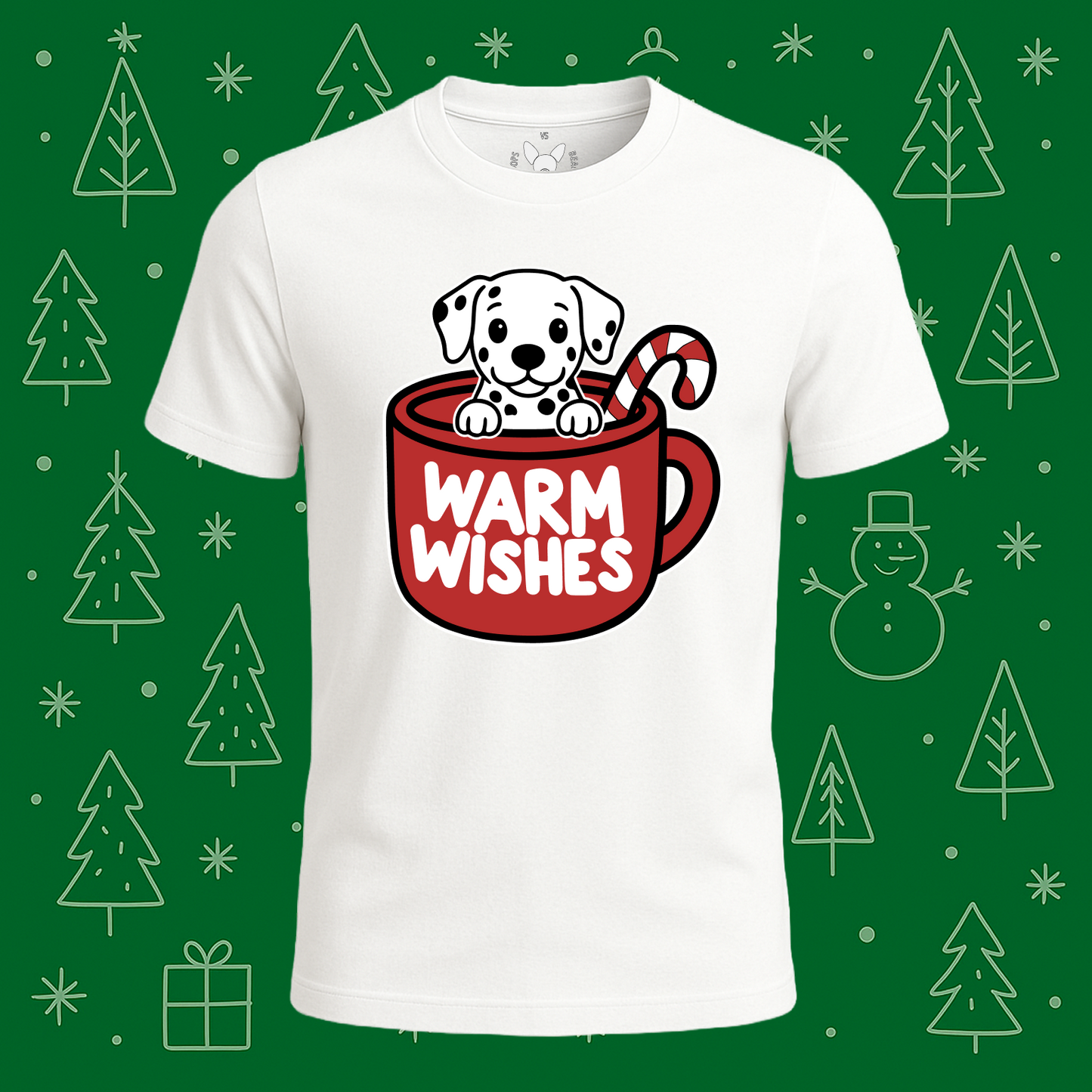 Dalmatian Warm Wishes Tee - Feature Print