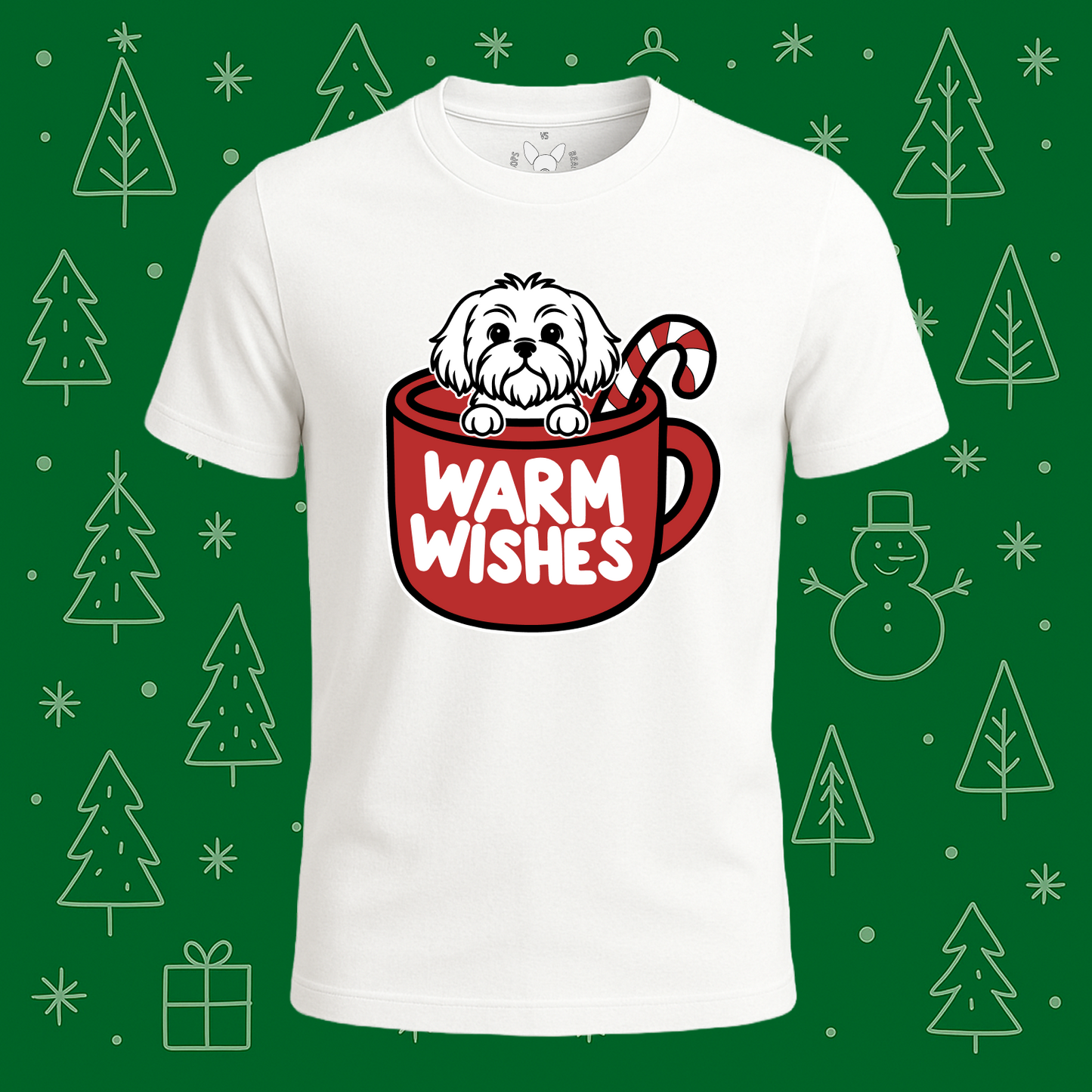 Shih Tzu Warm Wishes Tee - Feature Print