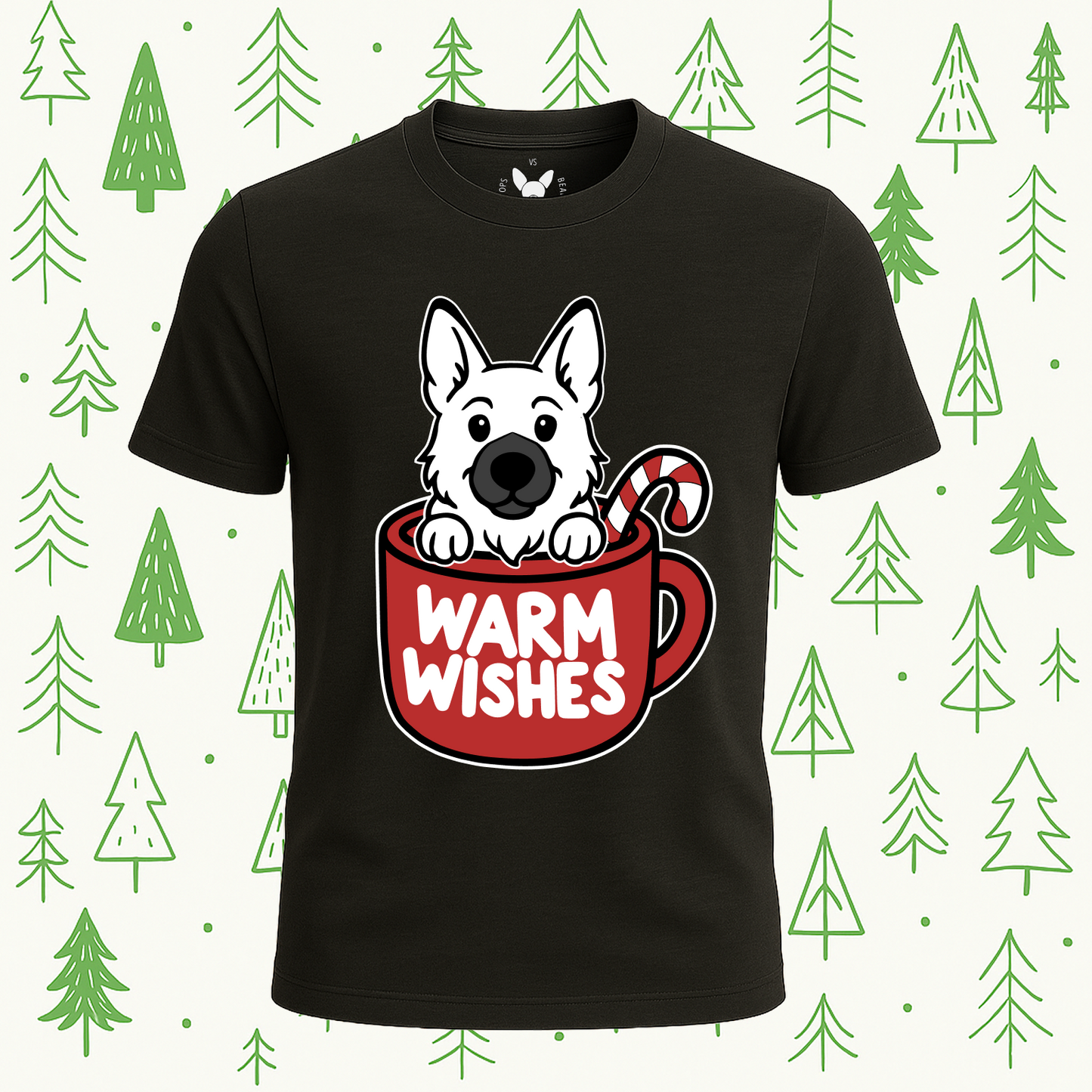 German Shepherd Warm Wishes Tee - Feature Print