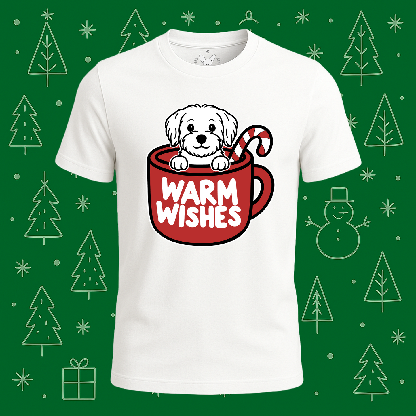 Maltese Warm Wishes Tee - Feature Print