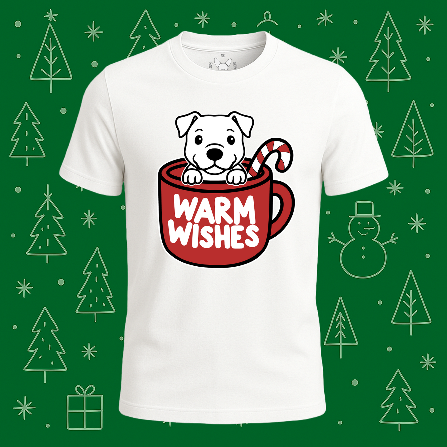 American Pitbull Warm Wishes Tee - Feature Print