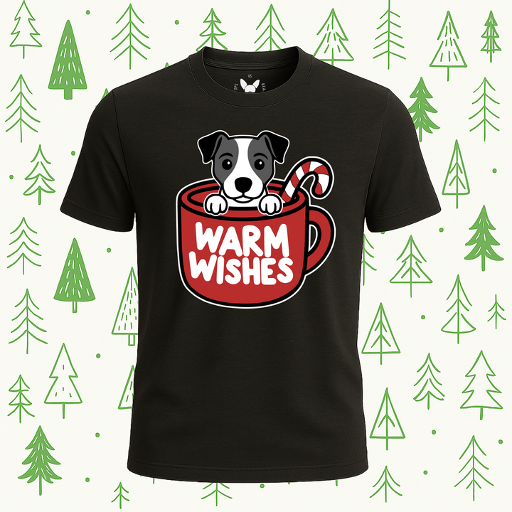 Jack Russell Terrier Warm Wishes Tee - Feature Print