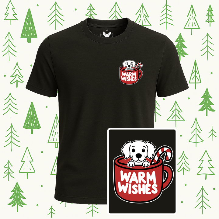 Long Haired Dachshund Warm Wishes Tee