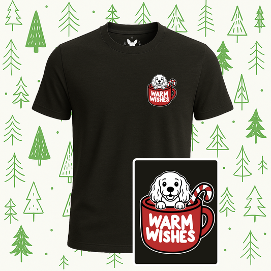 Cocker Spaniel Warm Wishes Tee