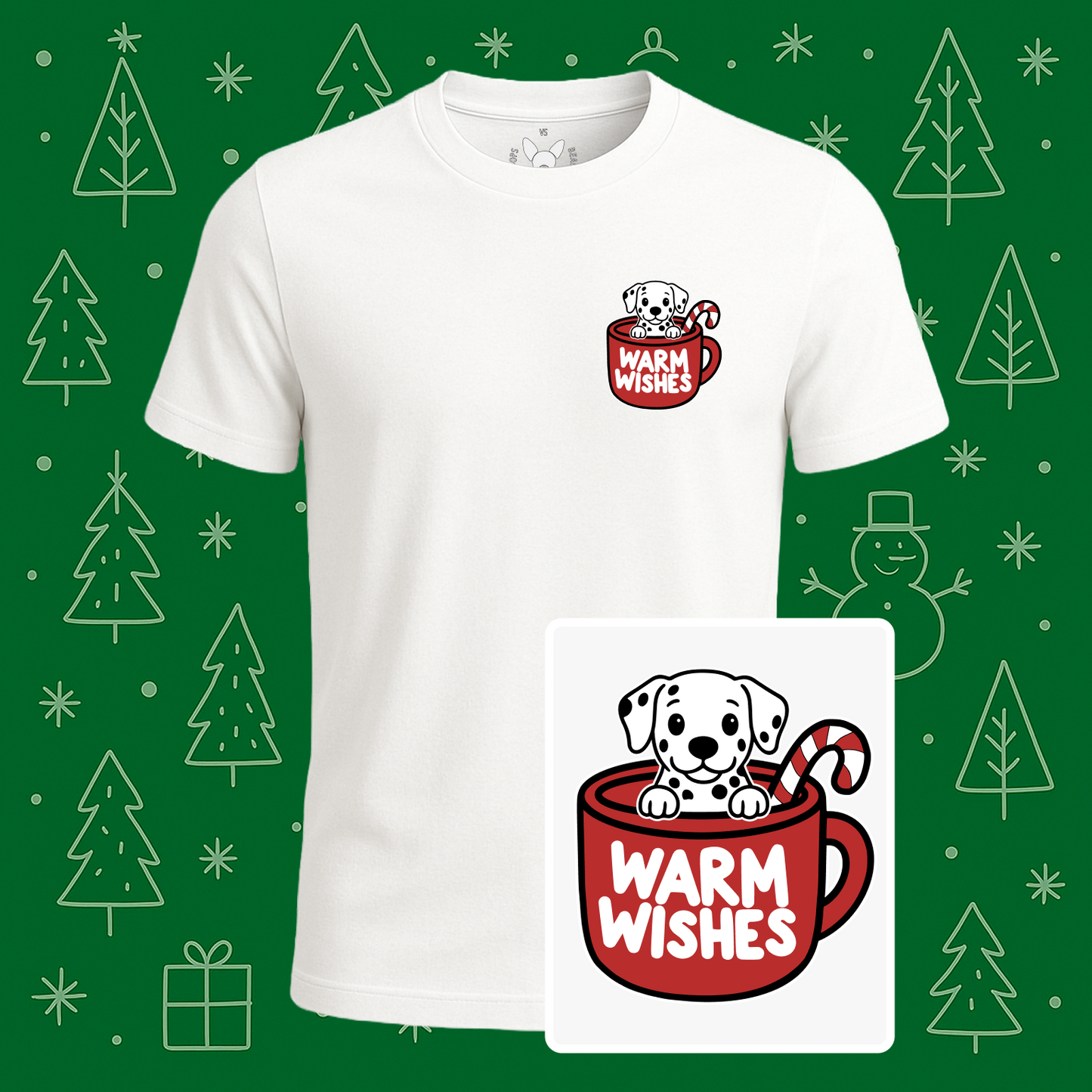 Dalmatian Warm Wishes Tee