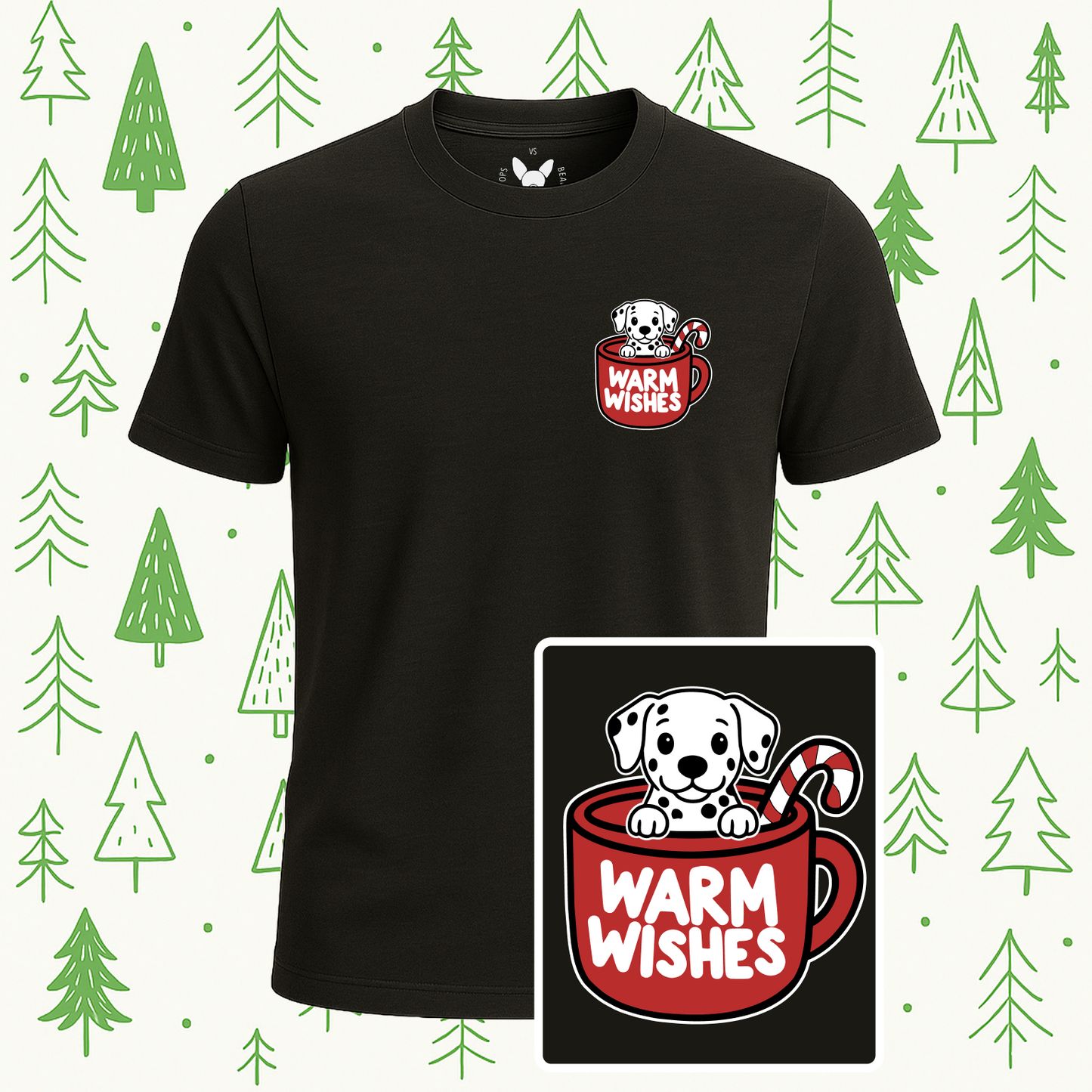 Dalmatian Warm Wishes Tee