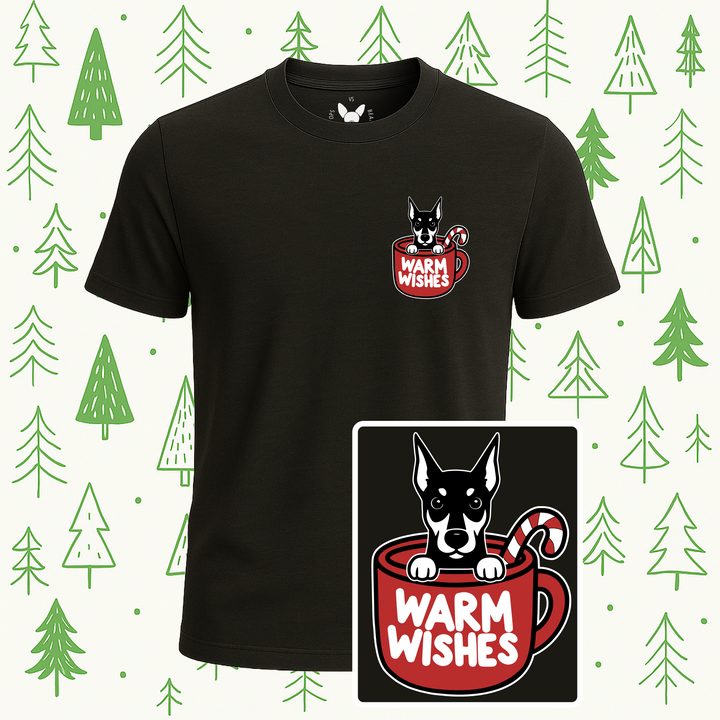 Doberman Warm Wishes Tee