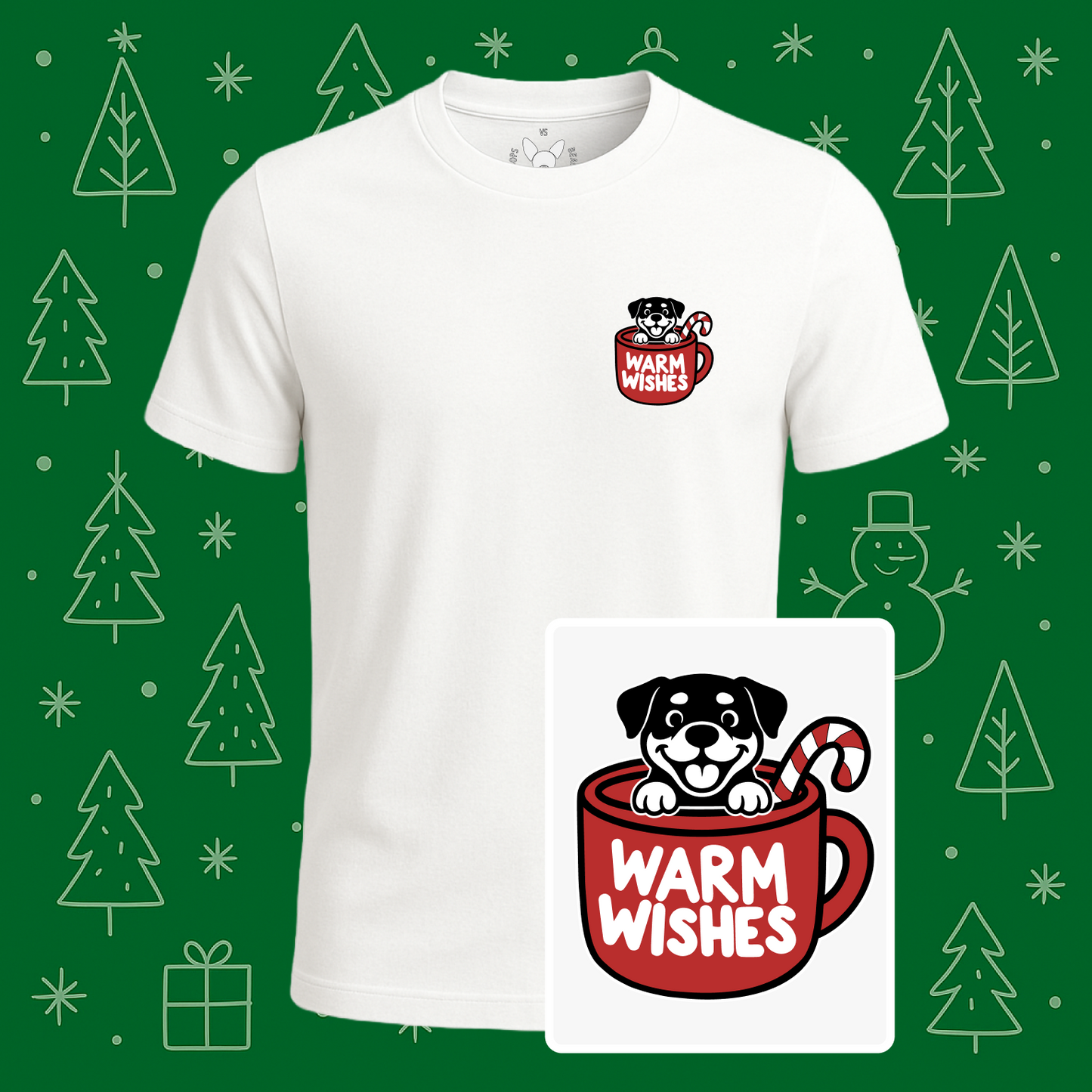 Rottweiler Warm Wishes Tee
