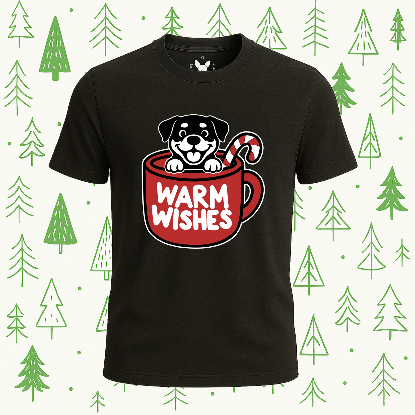 Rottweiler Warm Wishes Tee - Feature Print