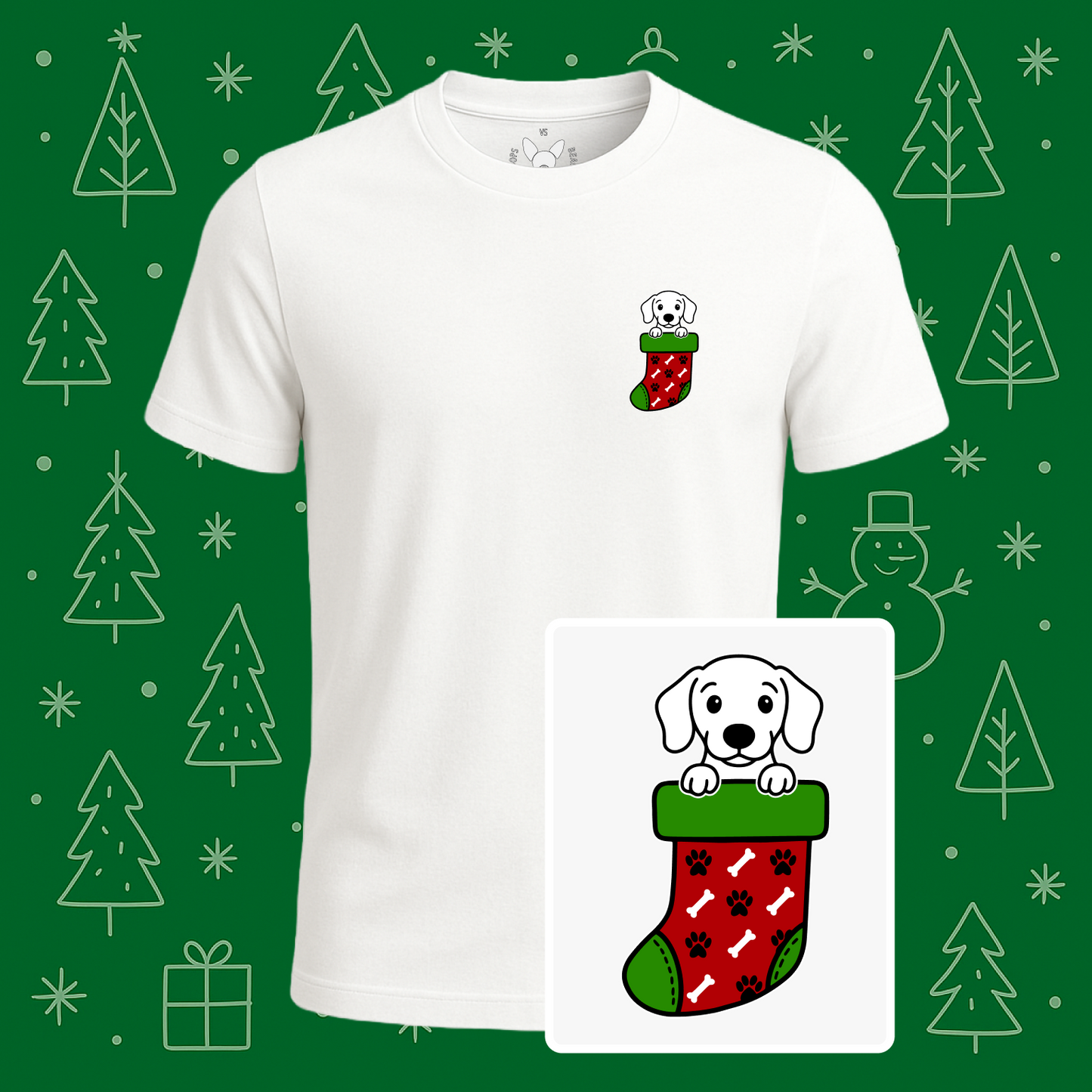 Dachshund Christmas Stocking Tee