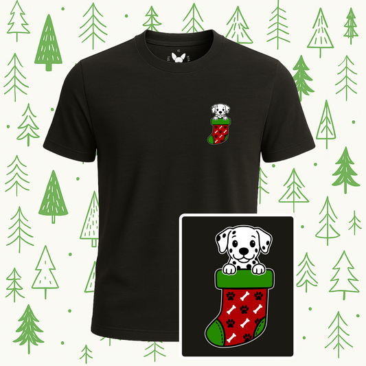 Dalmatian Christmas Stocking Tee
