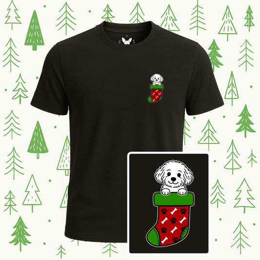 Maltipoo Christmas Stocking Tee