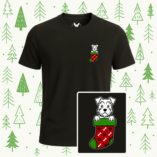 Schnauzer Christmas Stocking Tee