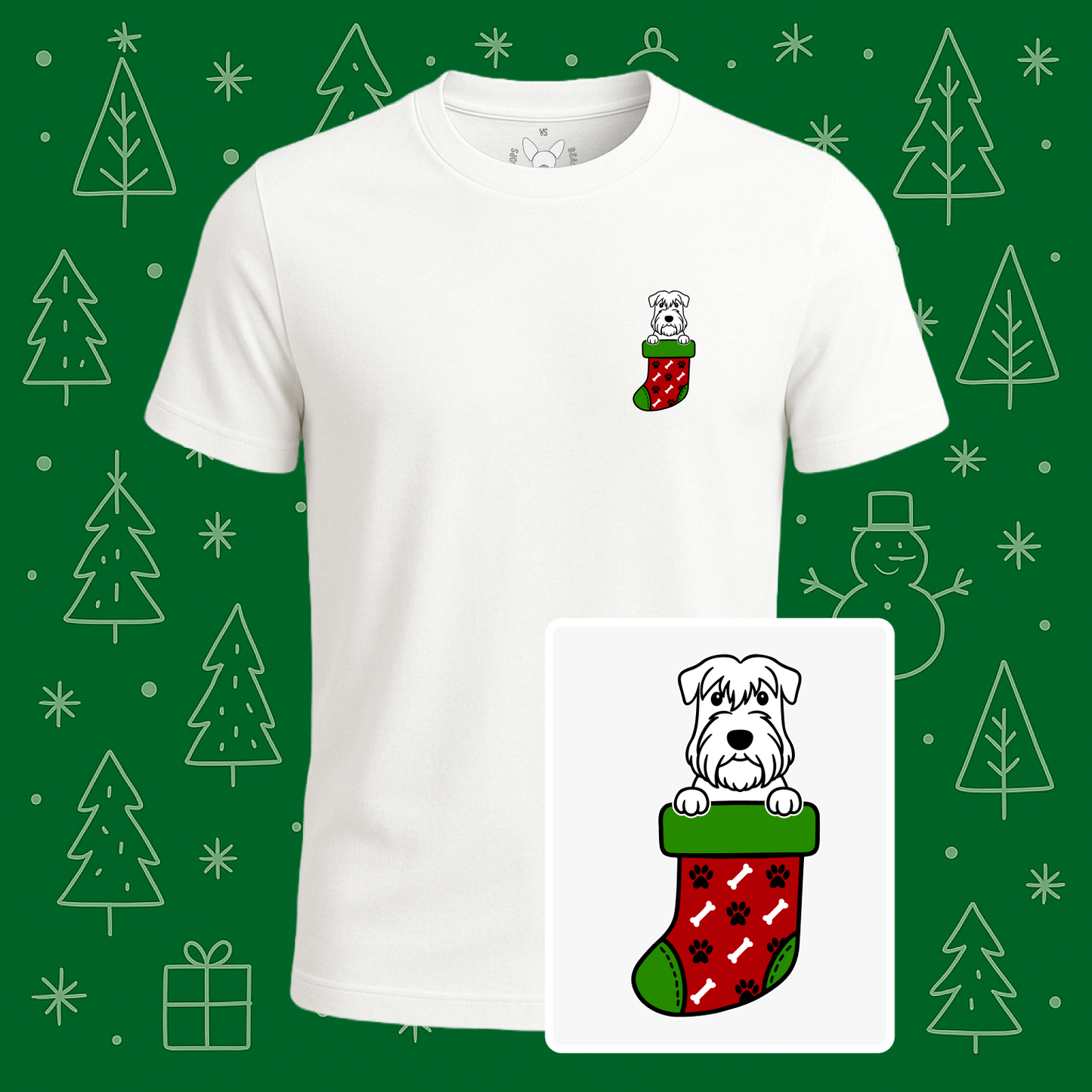 Sealyham Christmas Stocking Tee