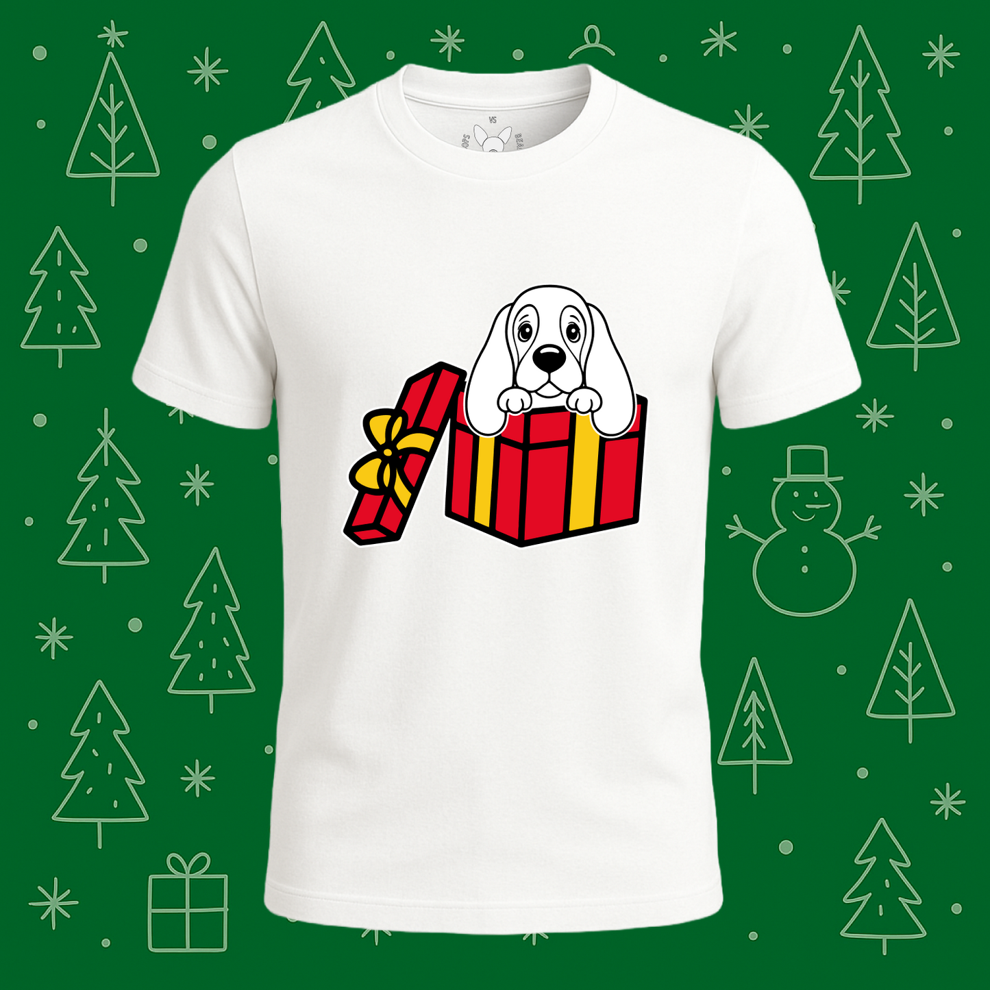 Basset Hound Best Present Ever Tee - Feature Print