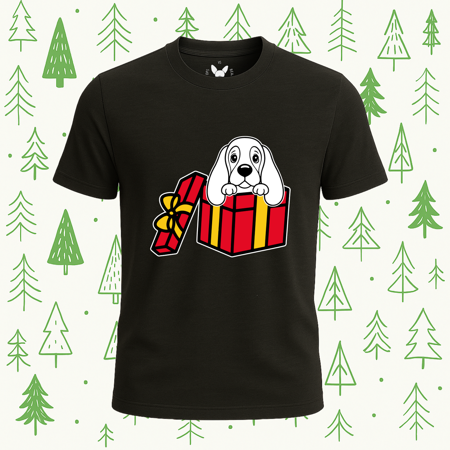Basset Hound Best Present Ever Tee - Feature Print