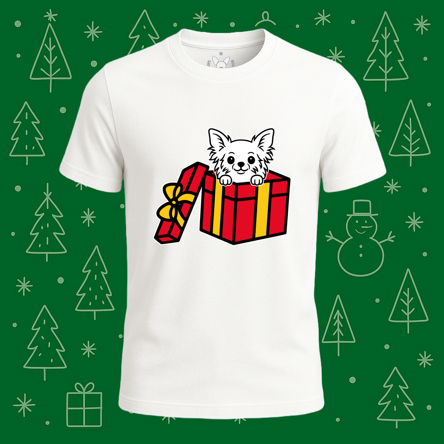 Long Haired Chihuahua Best Present Ever Tee - Feature Print