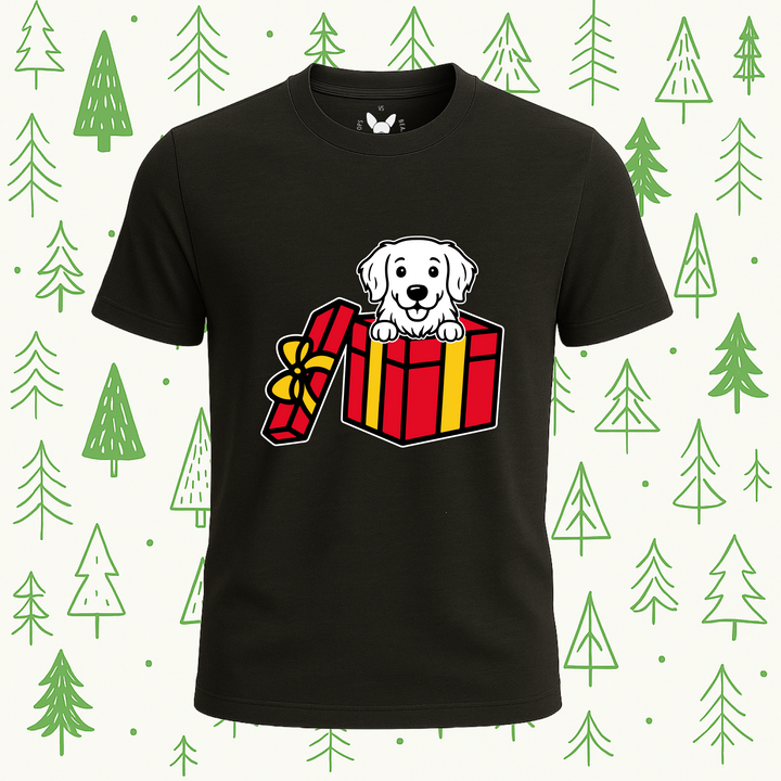 Golden Retriever Best Present Ever Tee - Feature Print