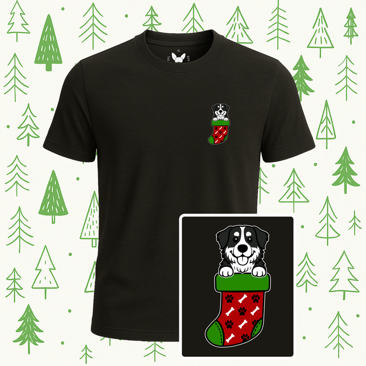 Bernese Mountain Dog Christmas Stocking Tee