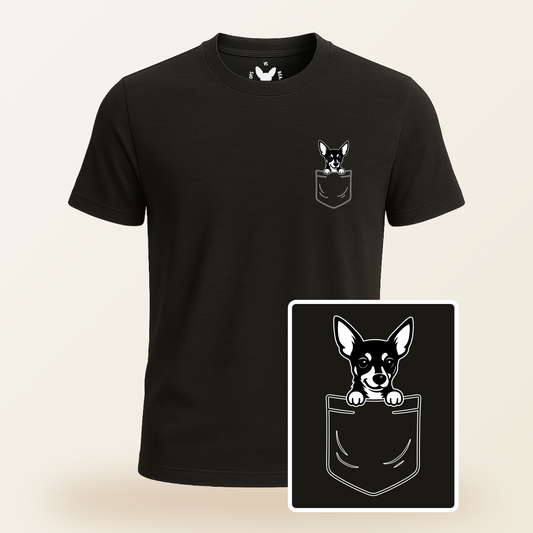 Miniature Pinscher (Min Pin) Pocket-Print Tee