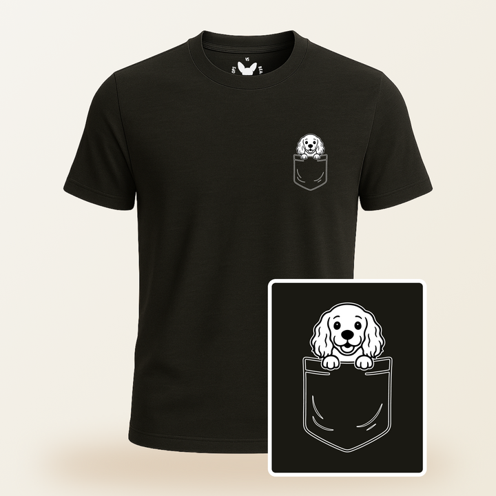 Cocker Spaniel Pocket-Print Tee