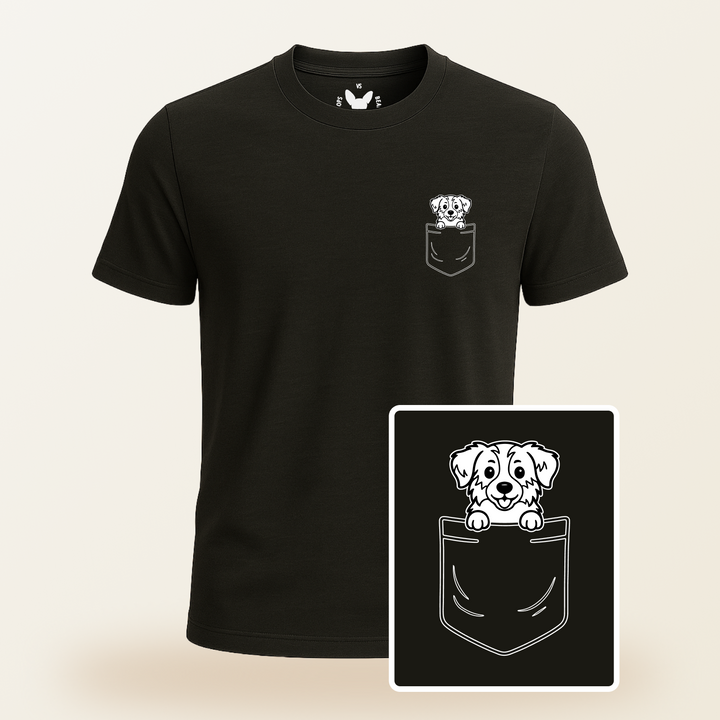 Australian Shepherd (Aussie) Pocket-Print Tee