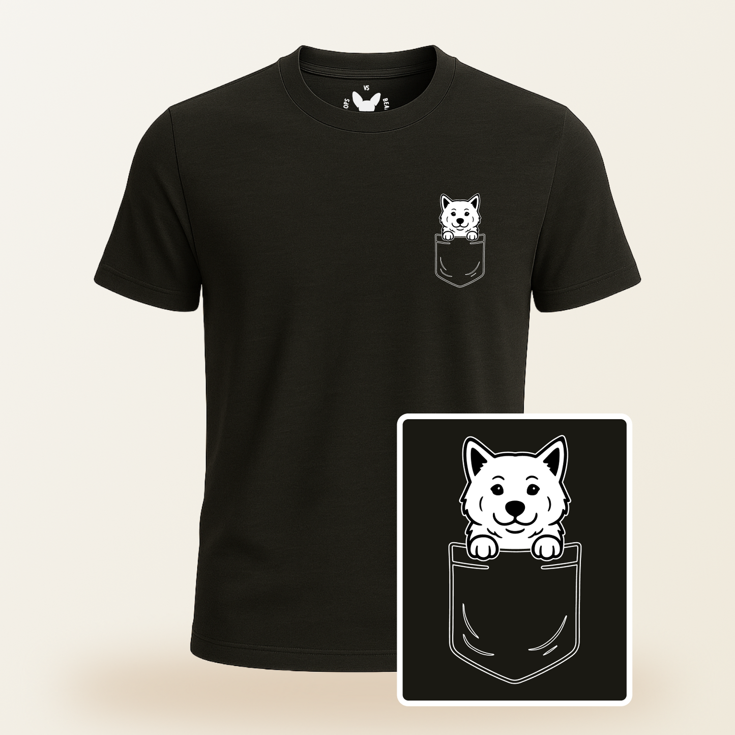 Akita Pocket-Print Tee