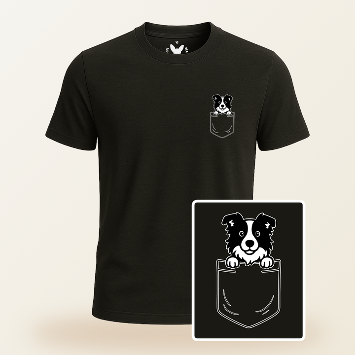 Border Collie Pocket-Print Tee