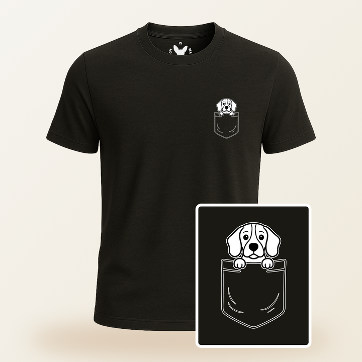 Beagle Pocket-Print Tee
