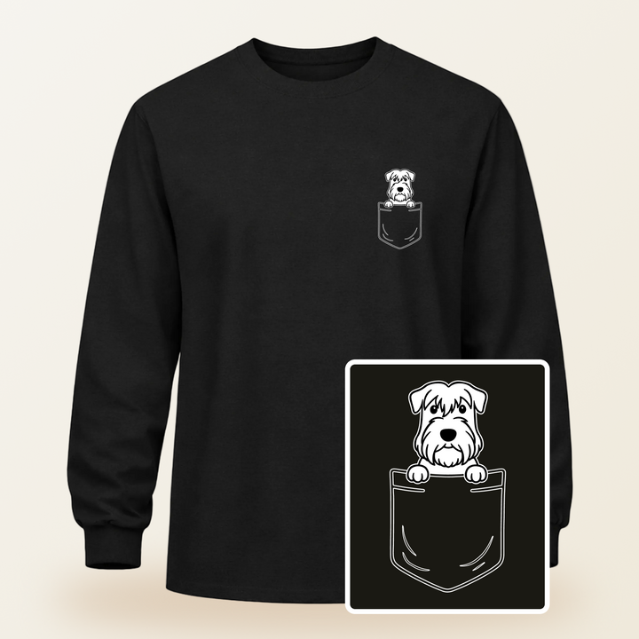 Sealyham Pocket-Print Long Sleeve Tee