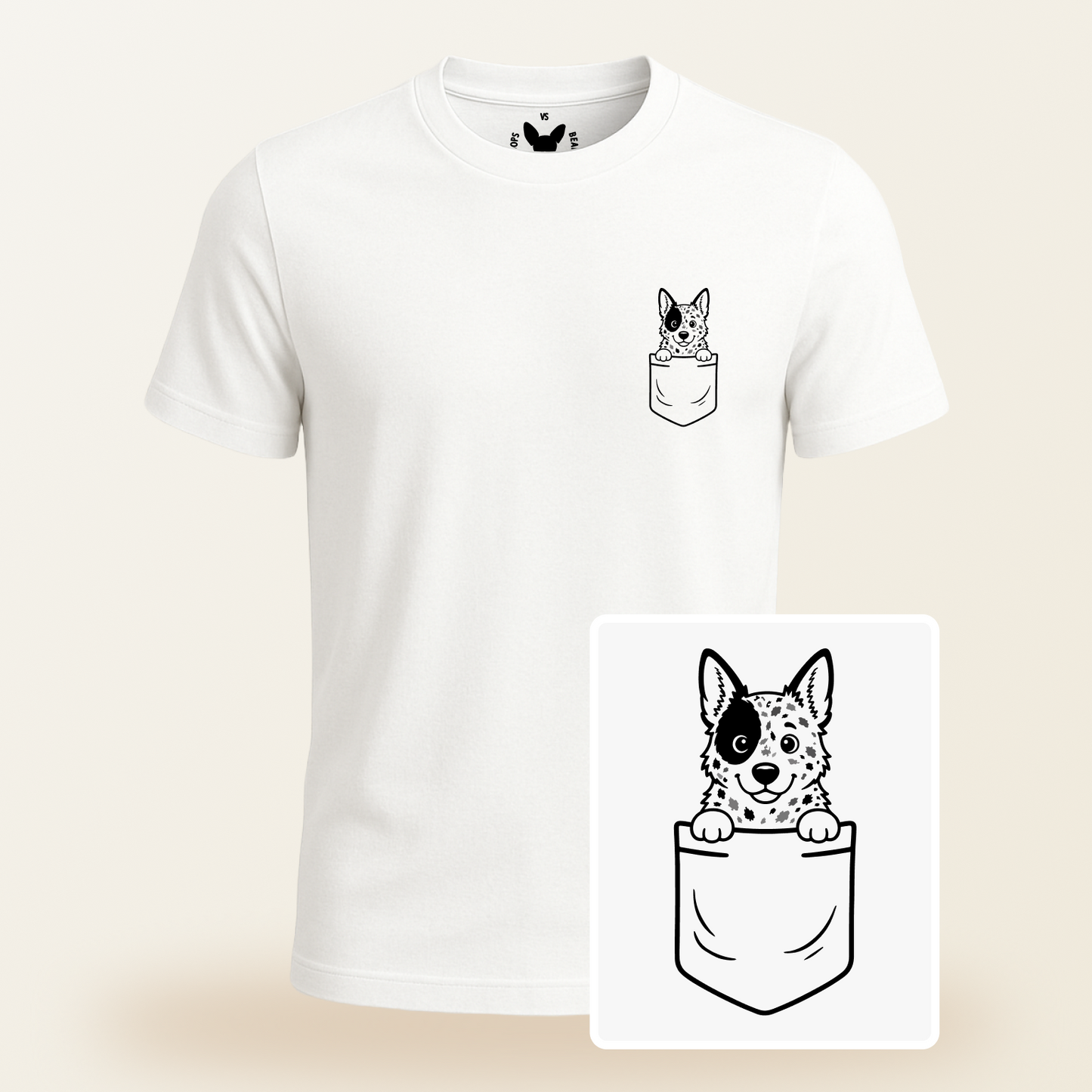 Australian Cattle Dog Pocket-Print Tee