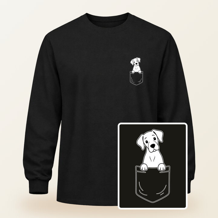 Great Dane Pocket-Print Long Sleeve Tee