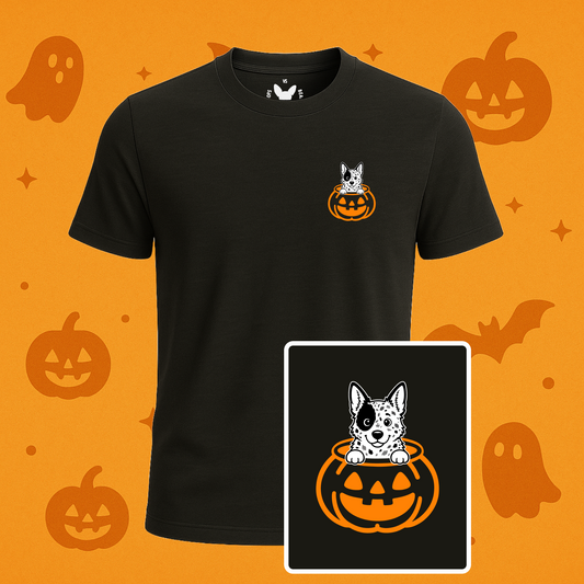 Australian Cattle Dog Halloween Pumpkin Pup Tees