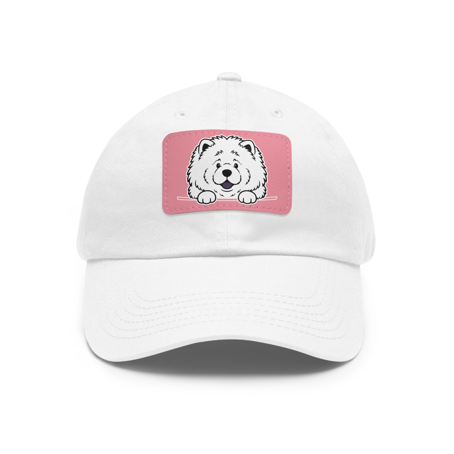 Chow Chow Dad Hat – Unisex Leather Patch Adjustable Cap