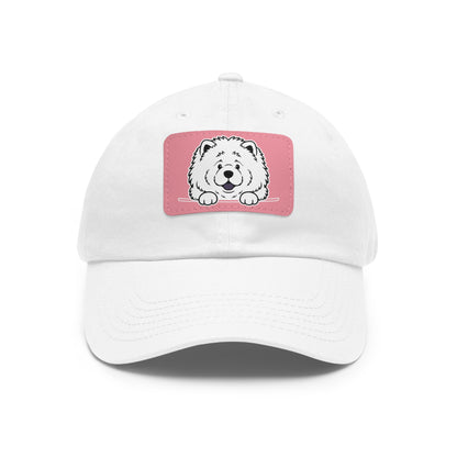Chow Chow Dad Hat – Unisex Leather Patch Adjustable Cap
